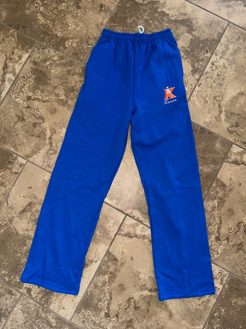 Blue Soccer Sweatpants with Logo